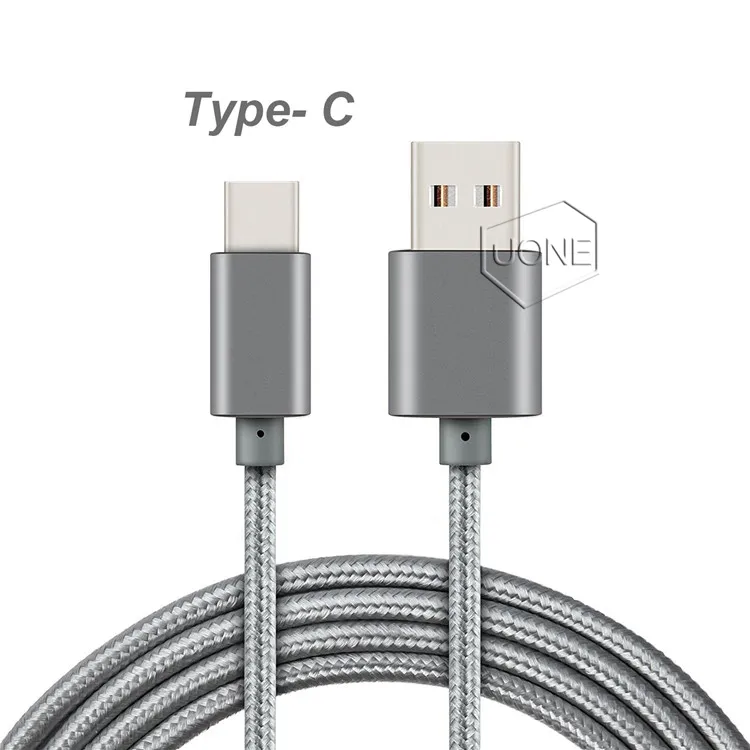 USB Type C Cable Metal Housing Braided Durable Tinning High Speed Charger Micro for Android Devices