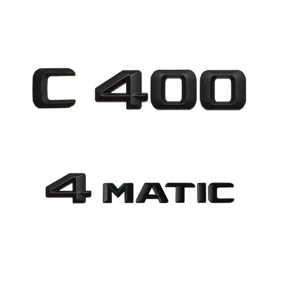 Etiqueta engomada negra del emblema del maletero del coche de las letras del número para Mercedes Benz Clase C C400