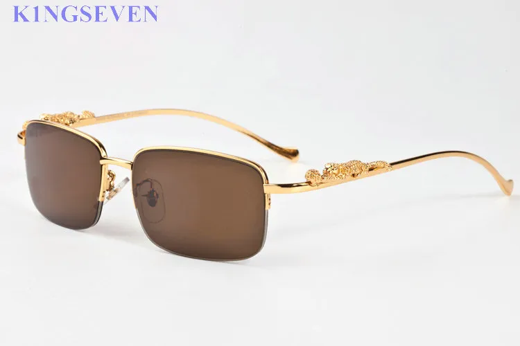 fashion attitude sunglasses for men women glasses leopard frames sunglasses women gold silver alloy metal frame new eyewear with box