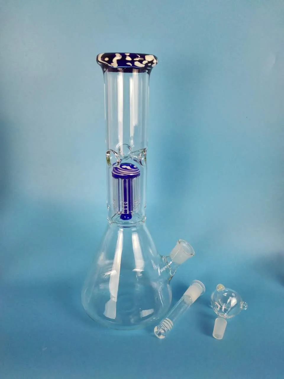 h:30CM d;12.5cm Triangular transparent glass glass water pipe water pipe