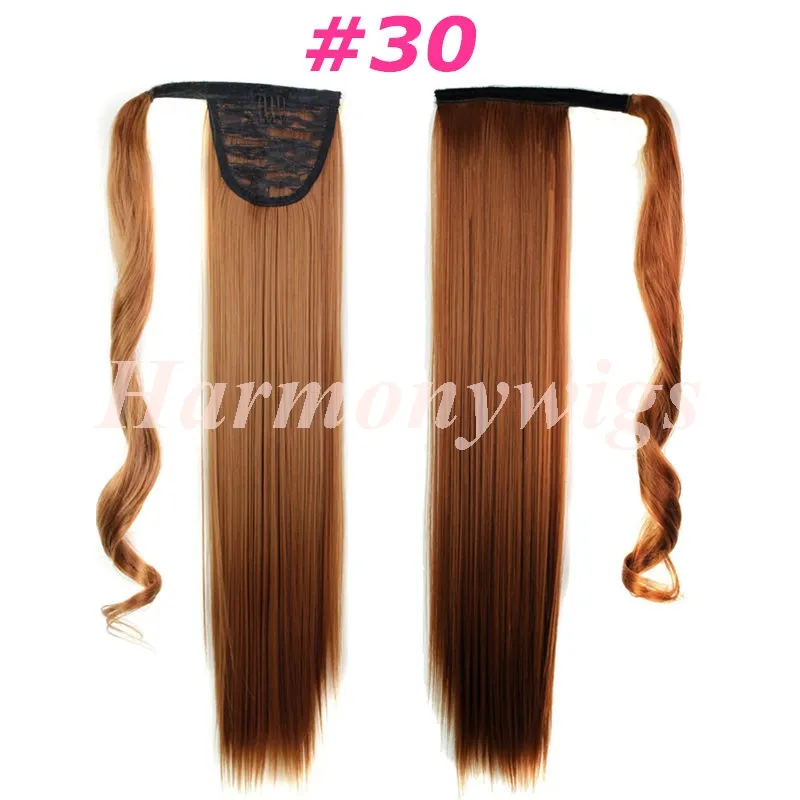 Clip haar paardenstaarten synthetisch drawsing poney tails steil haarstukken 24 inch 120 g haarextensions vrouwen mode