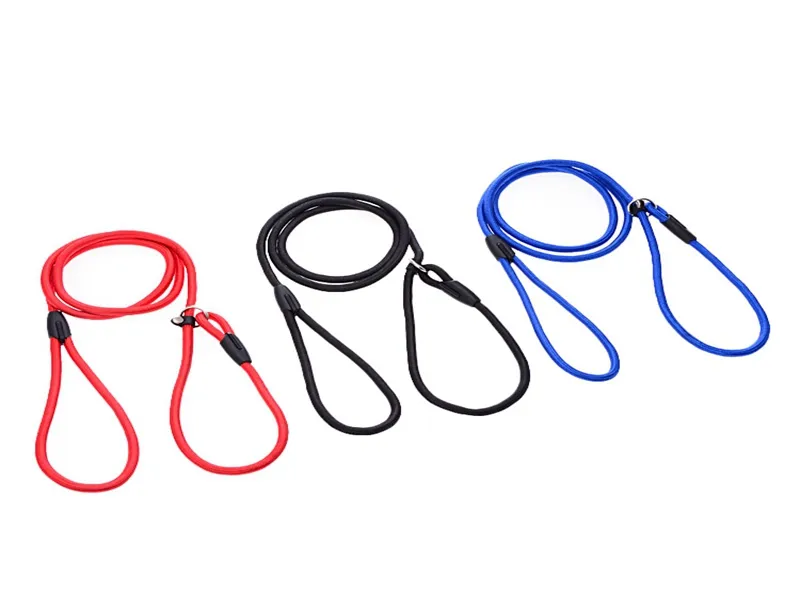 Corde de Traction pour chien, 50 pièces/lot, livraison rapide, chaîne P, collier pour chien, laisse pour animaux de compagnie, matériau en Nylon confortable