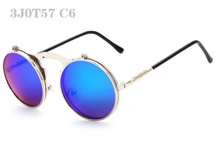 Óculos De Sol Para As Mulheres Do Vintage Dos Homens Óculos de Sol Da Moda Sunglases Redonda Espelho Óculos De Sol Unisex Óculos De Sol De Luxo Designer De Óculos De Sol 3J0T57