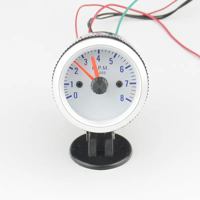 2" 52mm Car Rev Counter Tachometer Pointer Gauge gauge 0-8000 RPM +pods Call the police Rotation Set up 