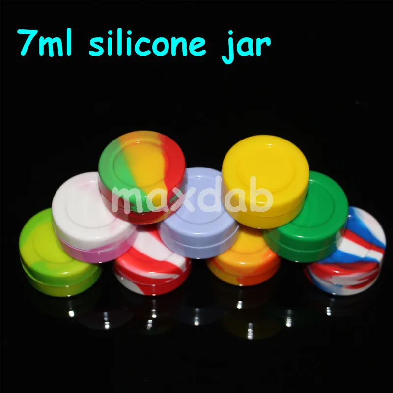 Caixas Silicone Cont￪iner jarra de cera Concentrada de 22ml 7ml 5ml Containers Jarros de silicone para Bongo de silicone n￣o s￳lido