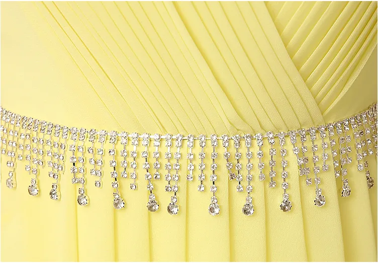 amazon yellow bridesmaid dresses Amazon.com: High Low Bridesmaid Dresses with Sleeves for Women A Line Chiffon Formal Evening Dress Yellow 14 ZW08 : Clothing, Shoes & Jewelry