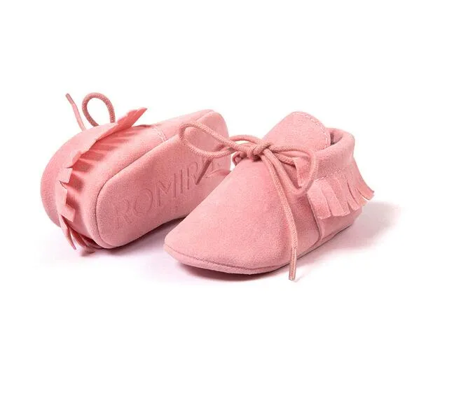 11 couleurs bébé PU cuir mocassins marcheur chaussures garçons filles enfants enfant en bas âge chaussures à lacets mocassin doux premiers marcheurs chaussures