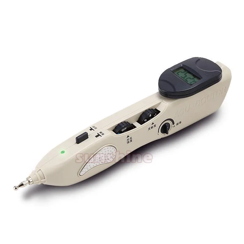 Electric Meridian Acupuncture Point Pen Automatisk meridan -detektordiagnos Acupunture Stimulation Massage Device för hemanvändning4929296