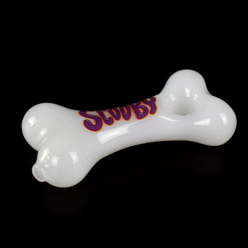 Special Design Dog Bone Pattern 4 Inches Length Glass Oil Burner Pipes Glass Smoking Pipes Smoking Accessories