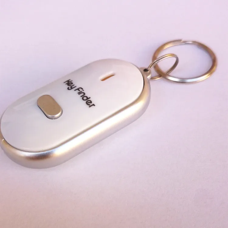 Anti-Lost Finder Sensor Alarm Whistle Key Finder LED With Batteries Safely Security Keychain Whistle Sound LED Light High Quality