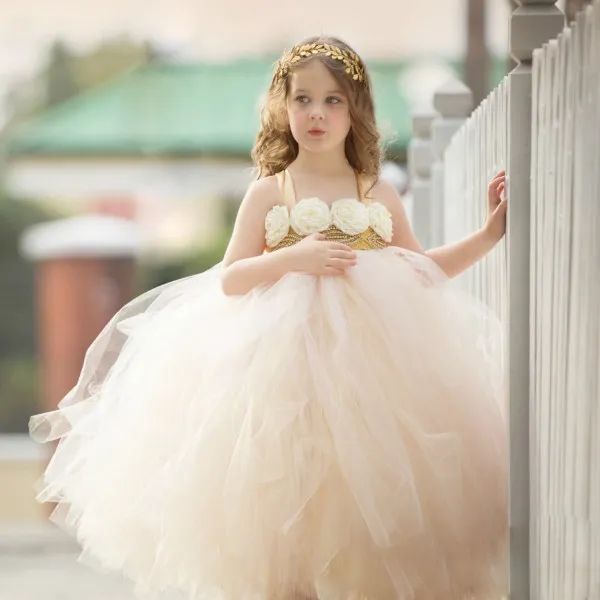 7 Year Old Ball Gown Tulle Flower Girl Dresses For Wedding
