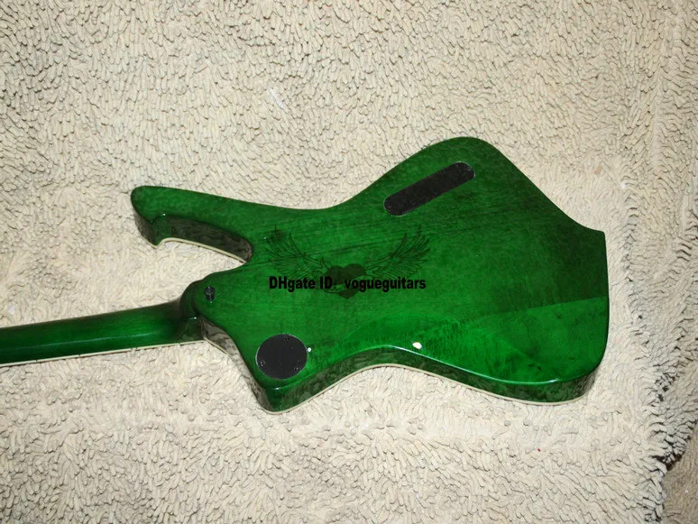 Left Hand Guitar Iceman Custom Electric Guitar IN green guitars ree shipping