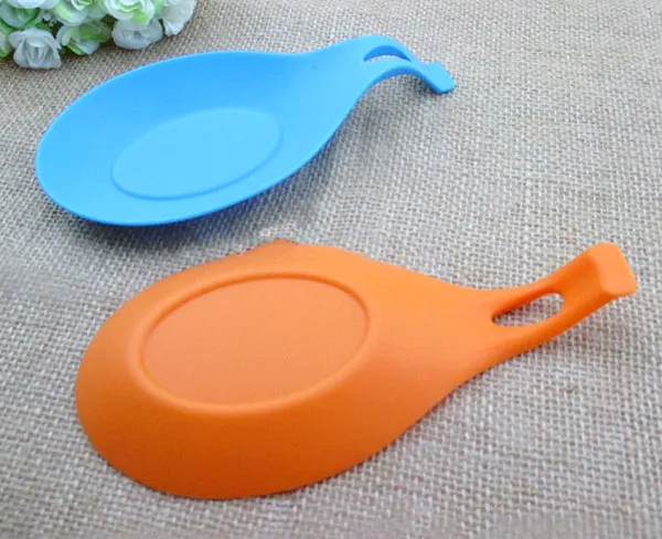 Repose-cuillère en silicone pour cuisinière porte-couverts porte-cuillère cintre 19cm organisateurs de stockage approuvés par la FDA couleur bonbon outils de cuisine ustensiles giift