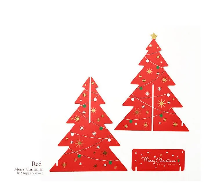 Ручной работы 3D Рождественская елка красный и зеленый два цвета, чтобы выбрать Рождеством дерево бесплатная доставка FP06