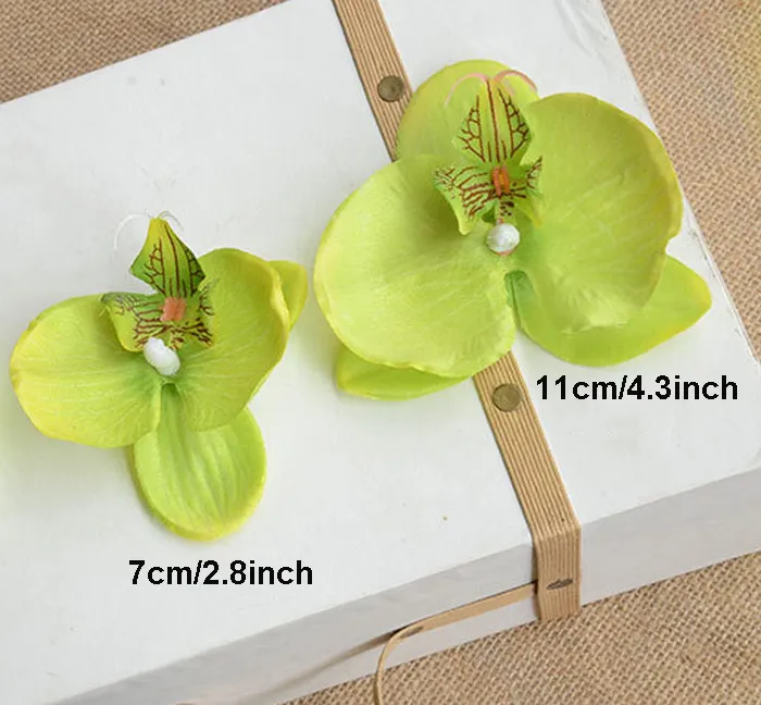 25 UNIDS Seda Orquídeas de Mariposa Flores Artificiales Arreglos de Orquídeas para Boda Coche Decoración Del Hogar Mariage Flores Cymbidium Flores