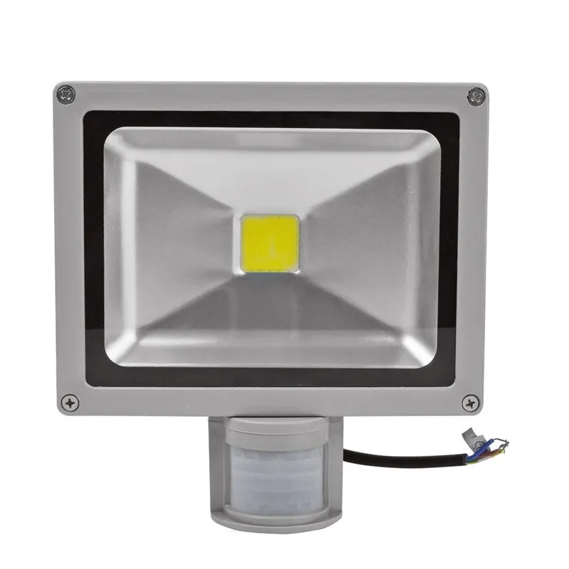 PIR LED Flood light датчик движения наружного освещения 10 Вт 20 Вт 30 ВТ 50 Вт водонепроницаемый IP65 AC85-256V индукции смысл лампы сад свет