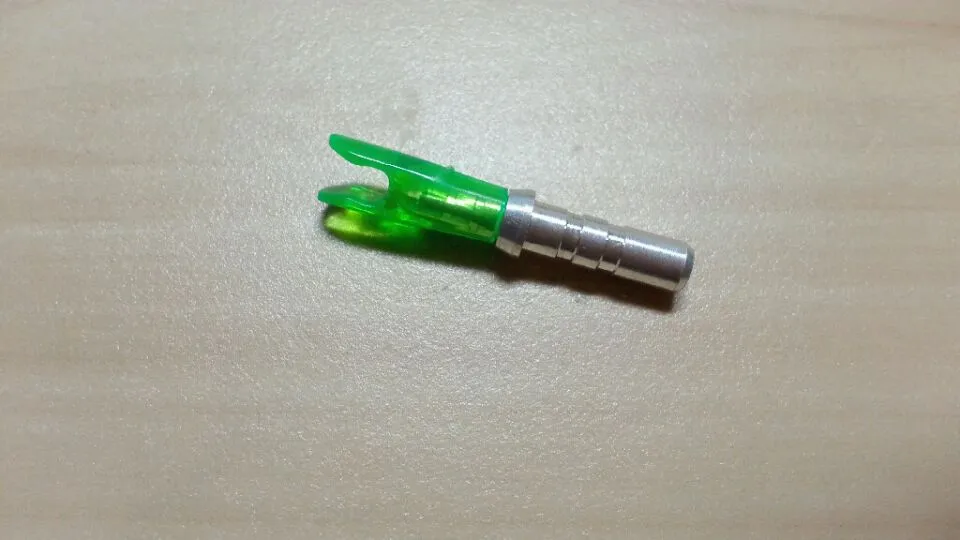 50 takım ile büyük oluk ok pin nock KIMLIK 4.2mm oklar için alüminyum ok nock pin adaptörü