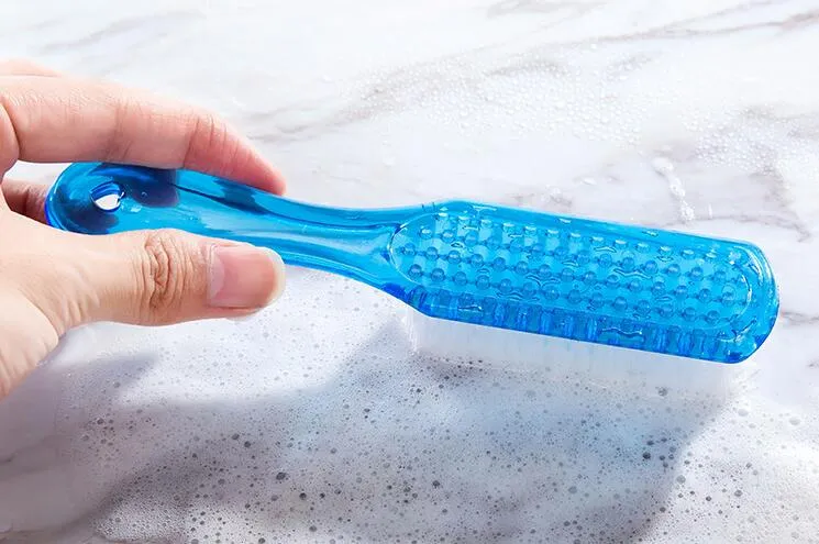 new home cleaning brushes colorful multifunctional plastic crystal small cleaning brush soft bristle brush to clean laundry wash shoe brush