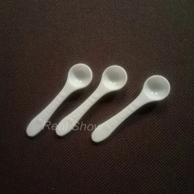 Cuillère à mesurer en plastique 0,25 g, 100 pièces par mini cuillère en plastique, cuillère à poudre en plastique 0,25 g