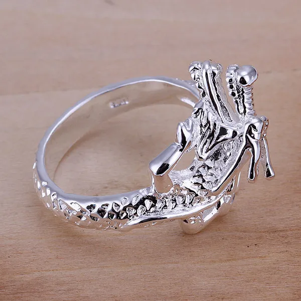 gåva ledande kvinnors sterling silver pläterade smycken ring dmsr054 populära 925 silverplatta finger ringar band ringar2319