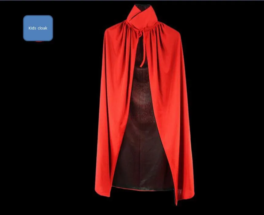 Cadılar Bayramı çocuklar Cosplay pelerinler vampirler pelerin kostüm Kabak Witchs Cloak Vintage siyah Cape Cloaks şeytan pelerin Cape Cosplay Kostümler