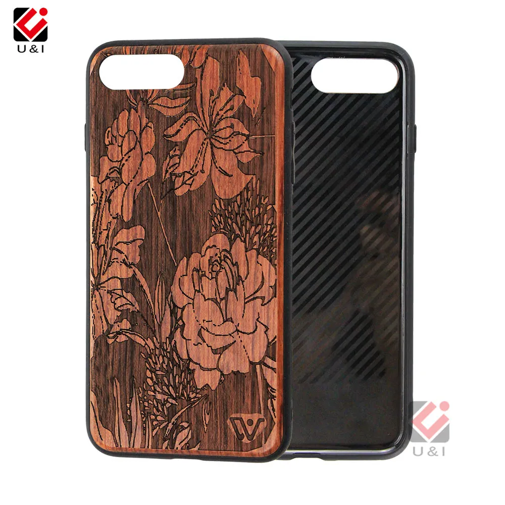 2021 Moda Telefon komórkowy Przypadki ochronne Naturalne drewno TPU Carving Laser Custom Shell Shorpsproof dla iPhone 11 12 XS XR Max