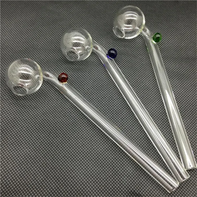 14cm (5.5 인치) 곡선 유리 오일 버너 파이프 다른 컬러 밸런서 파이렉스 워터 파이프 Bubbler 흡연 액세서리