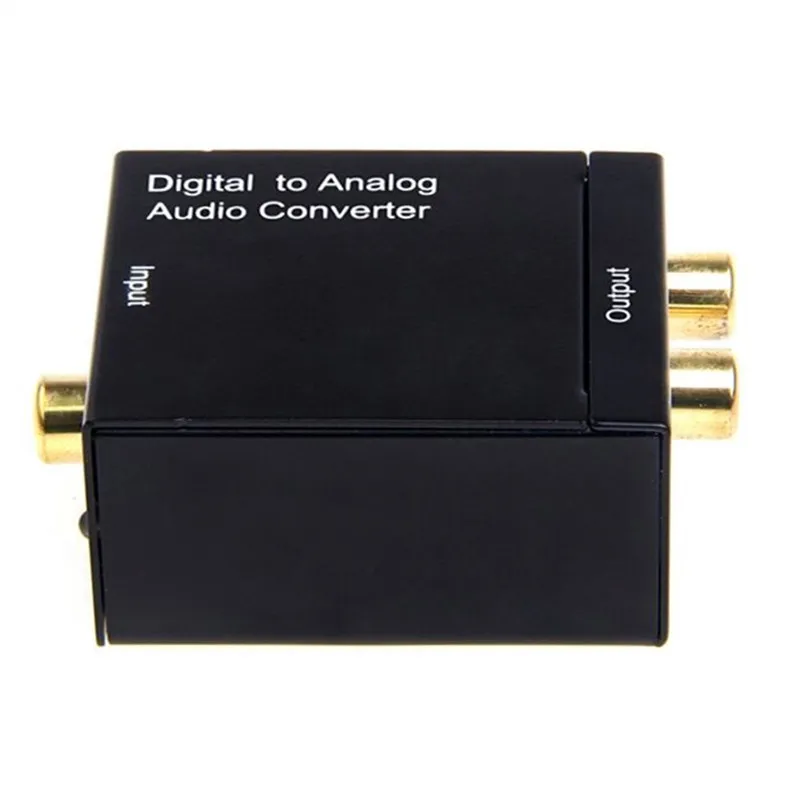 Optical 3.5mm Coaxial Toslink Digital to Analog Audio Adapter Converter RCA L/R with Fiber optic cable Power Adapter