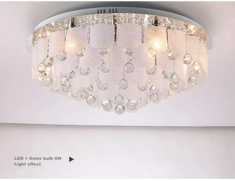 Modern Crystal Chandelier Lights LED Crystal lamp K9 Cristal Glass Pendant Chandelier Modern Home Decoration Remote Control 110V 220V