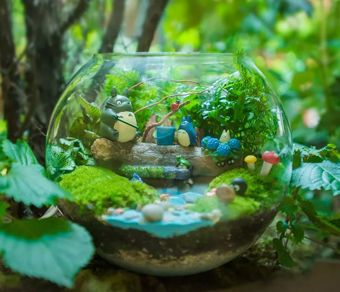 Sztuczne Mini Lady Bugs owady BEATLE Fairy Garden Miniatury Moss Terrarium Decor Resin Crafts Bonsai Home Decor