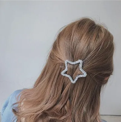 Cabelo Barrettes Hairpins Cabelo Clipe Para As Mulheres Menina Acessórios De Cabelo Headwear Headwear Bun Bang Circuito Cystal Star Round etc