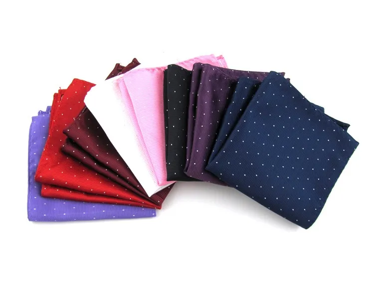 Herren Taschentuch Handy Tasche Square Taschenhandtücher Punktstreifen Formale Zubehör Gedrucktes Handtuch Taschentuch Handtuch 10pcs / lot