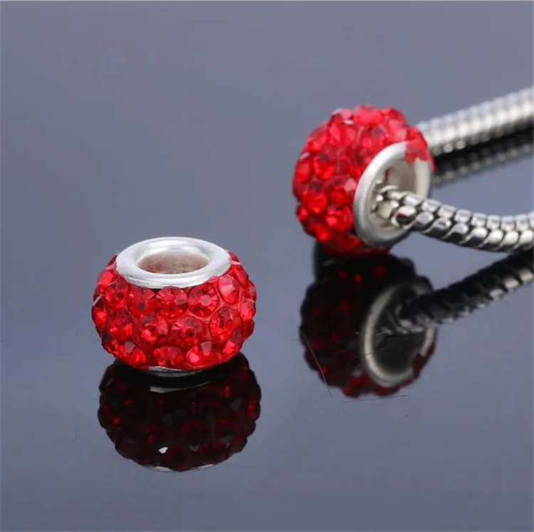 fashion Loose Beads DIY accessories Crystal women Jewelry accessories Diamond large eye Jewelry beads Necklace Beads 2527-2