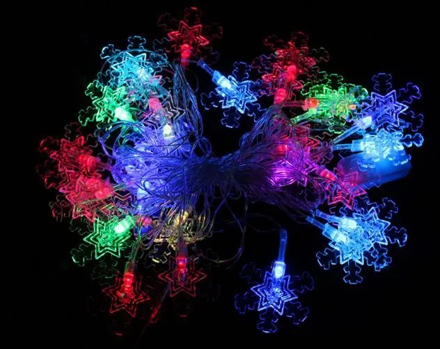 Holiday Led lighting waterproof colorful lighting strings bells Snowflake lights party festive Christmas event Decorative Lights 4.5m gift