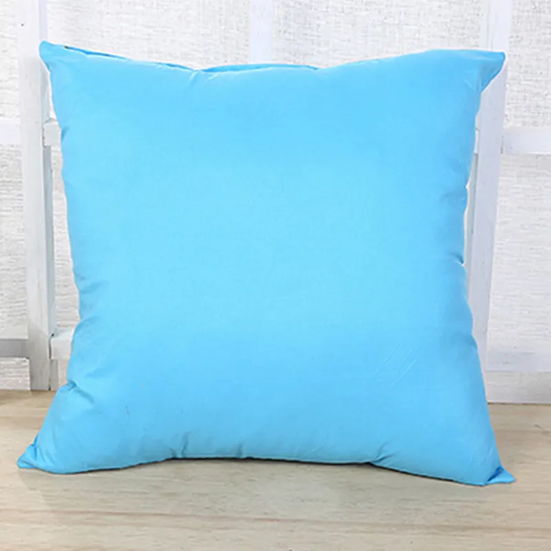 45 * 45CM Home Sofa Throw Pillowcase Pure Color Polyester White Pillow Cover Cushion Cover Decor Pillow Case Blank christmas Decor Gift