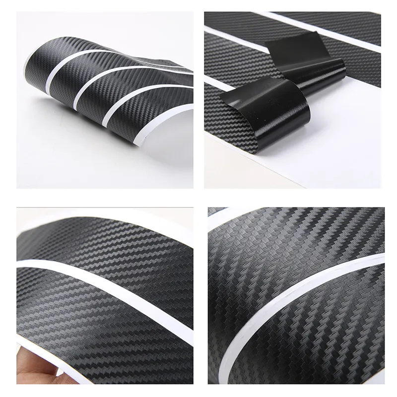 Inner Door Handle Carbon Fiber Stickers Black Car Interior Accessories Fit High Quality For Ford F150 2015-2016