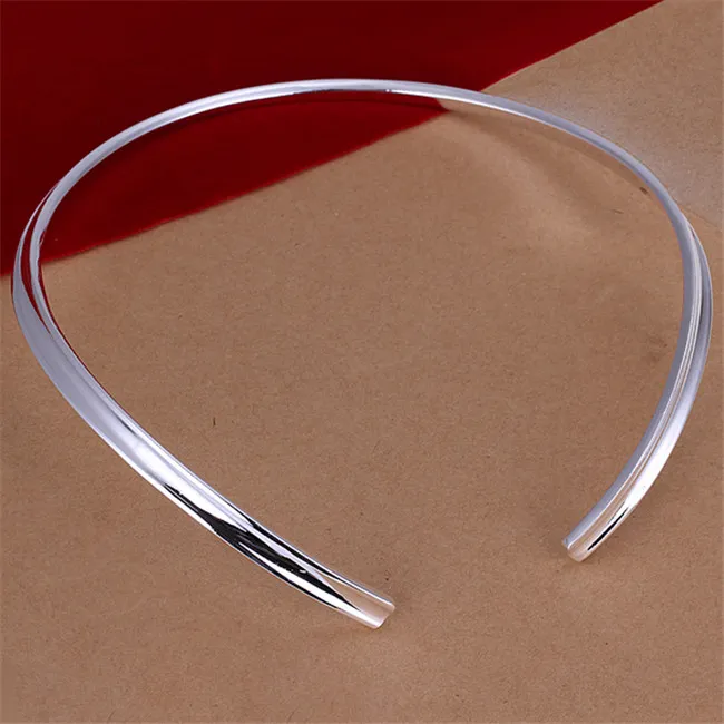 Brand new Smooth Collars plated sterling silver necklace STSN109,hot sale fashion 925 silver necklace factory direct sale free shipping