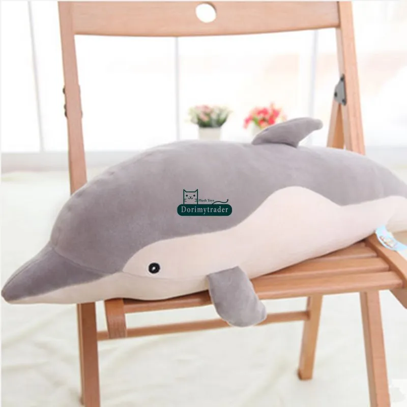 Dorimytrader 90cm Giant Plush Emulational Dolphin Toy Stuffed Soft Big 35039039 Animal Dolphin Pillow Doll Nice Baby Gift D2388949