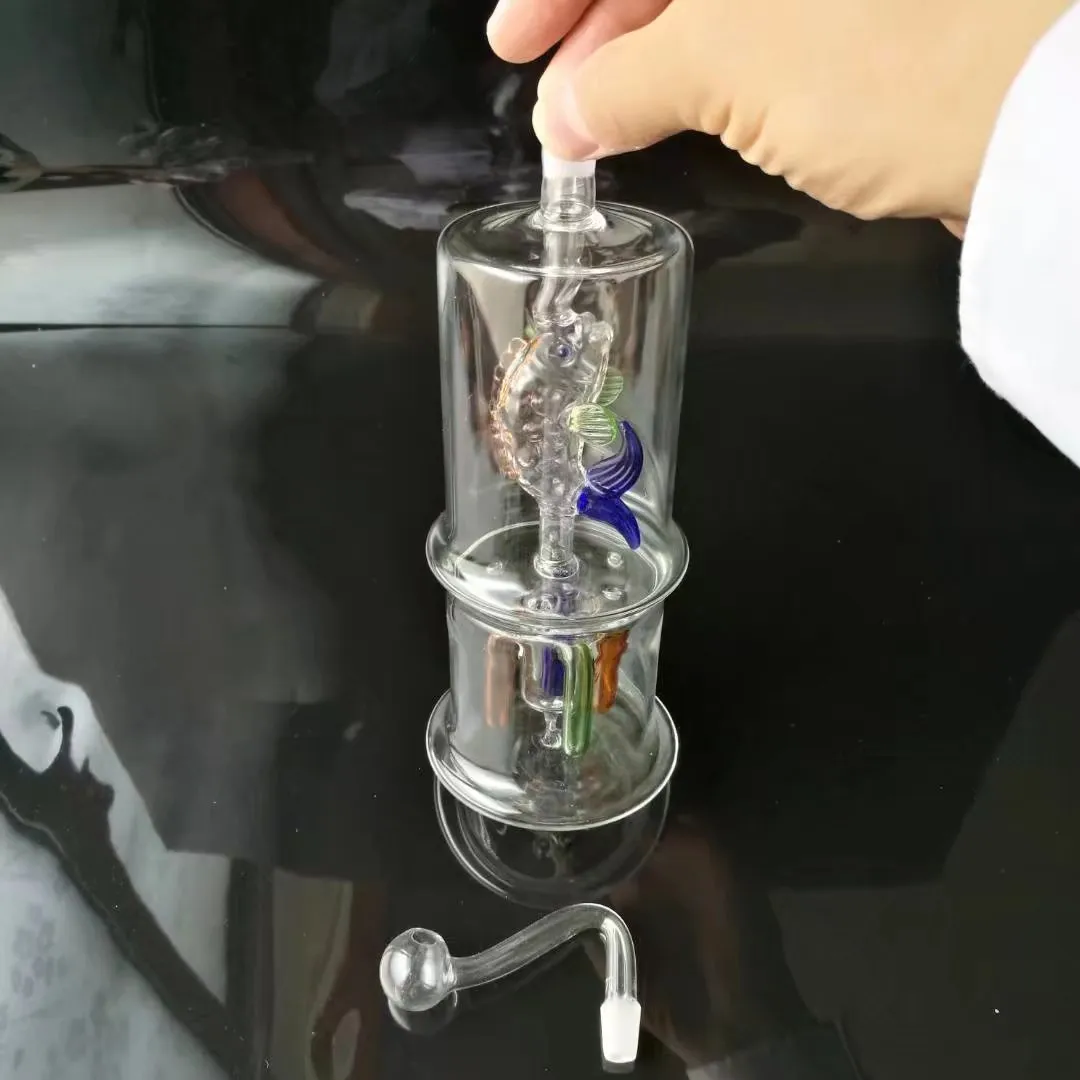 Fisch vier Klaue stumm Shisha Filter Separator, Großhandel Glasbongs Öl Wasserpfeifen Glaspfeife Bohrinseln Rauchen, kostenloser Versand