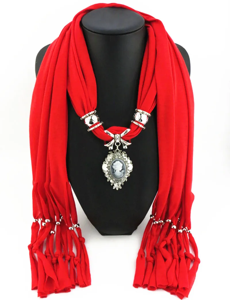 Newest Fashion Scarf Direct Factory Jewelry Tassels Scarves Women Beauty Head Necklace Scarves From China