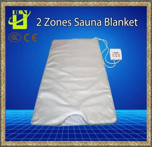 The Best quality INFRARED SAUNA BLANKET 2 ZONE FIR FAR SLIMMING heating SPA Therapy WEIGHT LOSS PORTABLE DETOX Beauty Equipment Ray Heat NEW