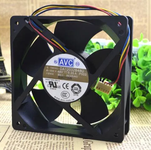 AVC DA12032B48U 12 cm 48V 0.35A 120*120*32 4 wire double ball heat sink fan