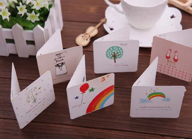 Festival karikatür tebrik kartı parti düğün davetiye kağıt kartları zarf ile Doğum Günü Paskalya Yıldönümü Anneler Günü Şükran