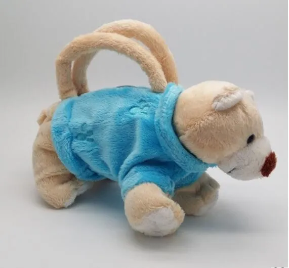 Cães De Pelúcia dos desenhos animados para Crianças Coin Titular 3D Poodle Pencil Cosmetic Puppy Bag para Crianças Melhores Presentes