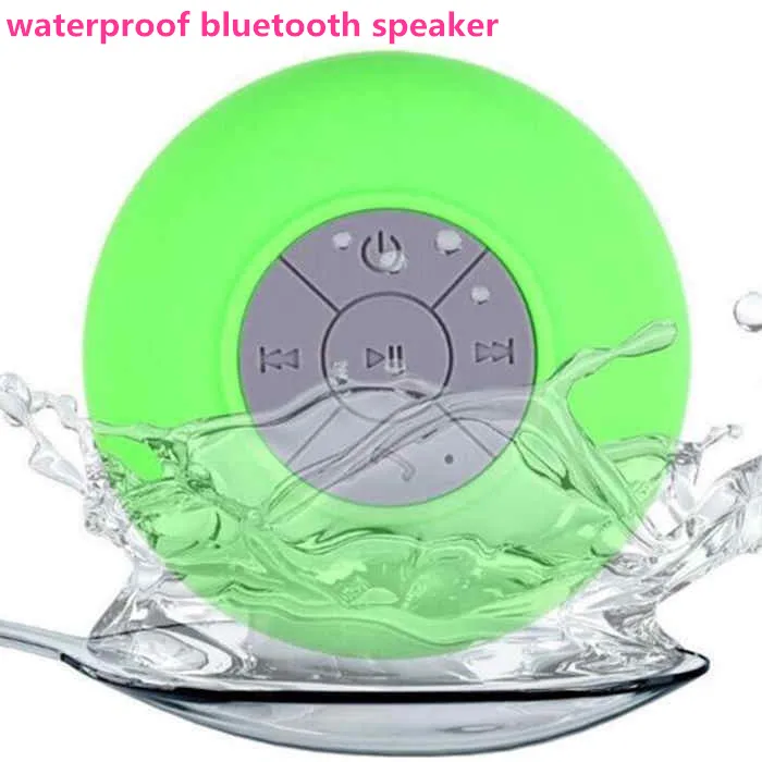 Altavoz portátil a prueba de agua Inalámbrico Bluetooth Altavoz Ducha Manos libres Mic Succión Chuck Altavoz Portátil mini MP3 DHL GRATIS