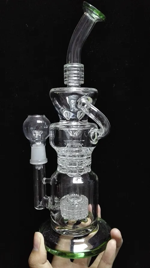 2023 Facebook Hot Hitman Glass Glass Bubbler Toro Bongスモーキーアクセントガラス蒸気蒸気装置オイルリグガラスリサイクルウォーターパイプ18.8mmジョイント