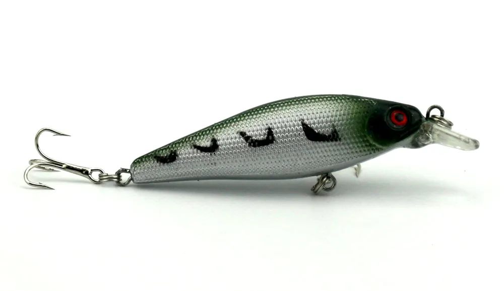 Hengjia vissen lokt minnow 8.5 cm 10,3 g 6 # haken hard aas duikdiepte 4 kleur twee haken 200 stks pesca karper visgerei