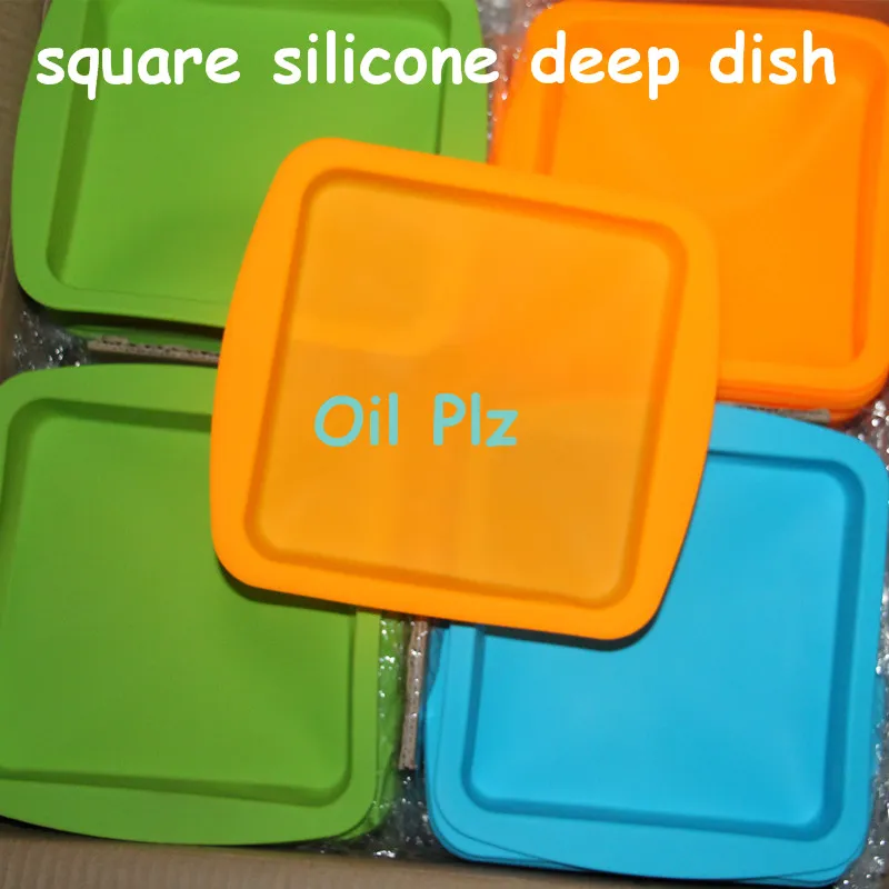 boxes wholesale New Round and square shape Food grade silicone deep dish container,Silicone container for Food/Fruit/wax