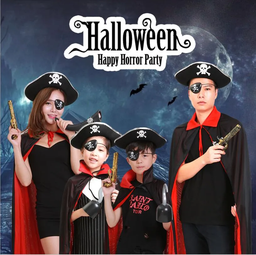 90cm Halloween baby kids clothing cosplay magician black cloak witch cosutumes cape Costume party death devil cloaks for children gift