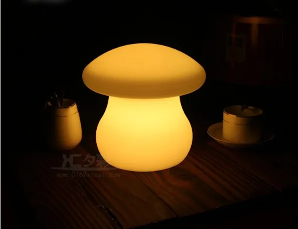 LED grand champignon lampe de table lampe lumineuse comptoir de bar charge personnalisée lampe de bureau hétérochrose bling télécommande